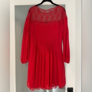 The Kooples dress, red with lace.